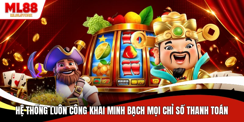 Hệ thống luôn công khai minh bạch mọi chỉ số thanh toán